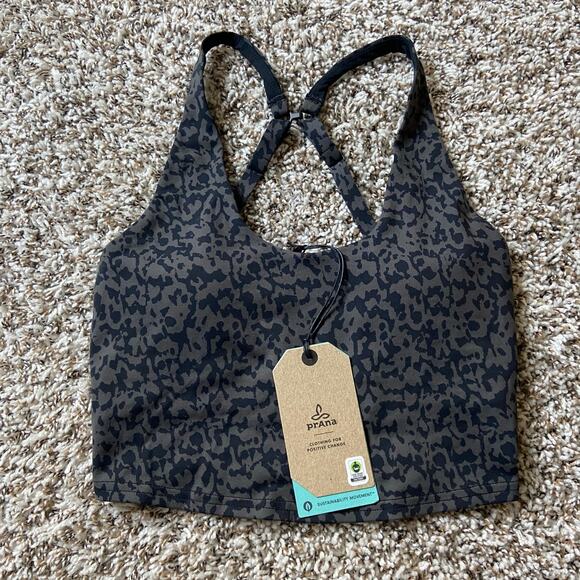 Prana Chakara Crop Top Women's XS Dark Iron Wild Adjustable Straps Racerback - Picture 4 of 10